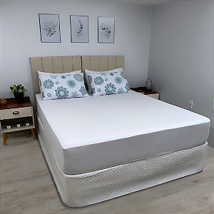 Conjunto de Lençol Branco com Fronhas de Mandala - Casal