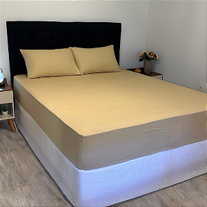 Conjunto de Lençol com fronhas Doce de Leite - Queen