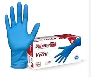 Luvas Vytril azuis multiuso - Caixa 100 unid. tamanho M