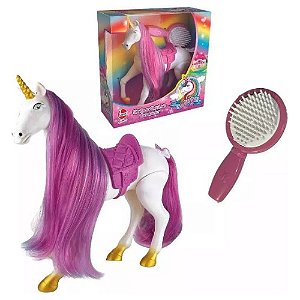 Unicórnio Encantado Crina Penteável