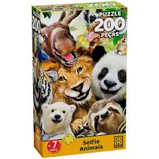 Puzzle Selfie Animais - 200 peças