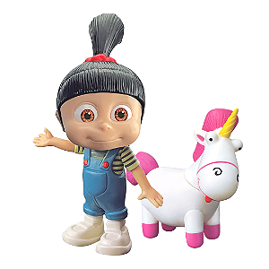 Boneca Vinil Agnes e Fluffy Meu Malvado Favorito