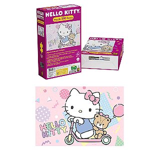 Quebra Cabeça 200 Peças Rosa da Hello Kitty Puzzle 200 Pçs