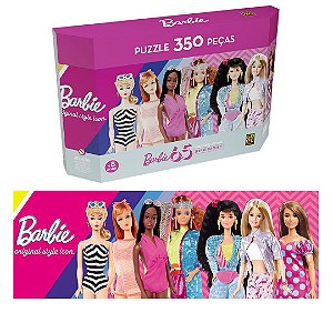 Quebra Cabeça Panorama 350 Peças, Barbie 65 anos - Puzzle 350 Pçs
