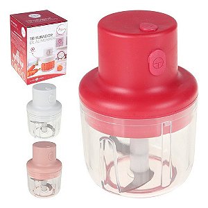 Mini Triturador Elétrico Recarregável USB 3 Lâminas