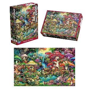 Quebra-Cabeça 2000 Peças Vilarejo das Fadas Puzzle 2000 Pçs