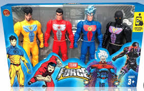 Boneco Team Force Heroes Caixa Com 4 Personagens