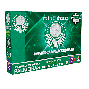 Quebra-Cabeça Puzzle Brasão Palestra Palmeiras Futebol 200 peças Mimo Play
