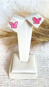 Brinco Borboleta Inspiração Rosa