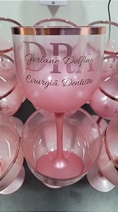 10 TAÇAS GIN DEGRADÊ COM BORDA METALIZADA