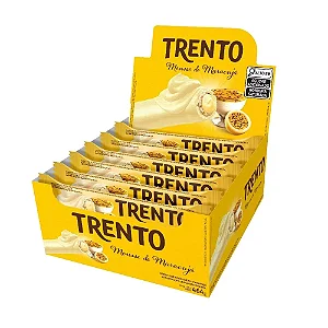 Chocolate Trento Wafer Mousse de Maracujá 29g - Embalagem com 16 Unidades