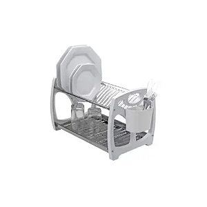 Escorredor Louça/Pratos Inox 16 Lugares Branco Viel