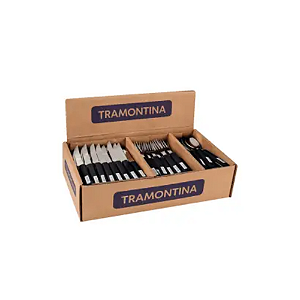 Conjunto Talher Mesa Leme 144 Peças Preto