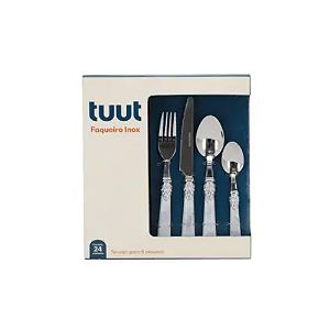 Faqueiro 24 Peças Cabo Plástico Taiti Tuut