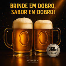 Caneca Chopp Fritz 360 ml Kit com 2