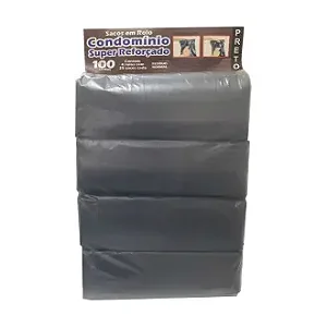 Saco de Lixo Preto 100L Condomínio Resistente pc 100 undades