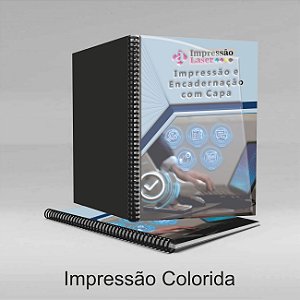 Apostila Encadernada 100 Folhas c/ Capa - Impressão Colorida