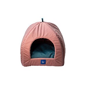 Cabana e Cama ShuDog 2 em 1, para Cães e Gatos - Rosa Tifani