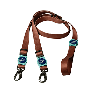 Guia Dupla para Cachorros Shudog - Impulso Marrom