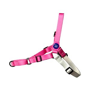 Peitoral Antipuxão para Cachorros  - Natu Rosa