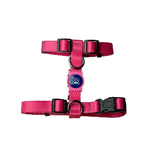Peitoral H para Cachorros Shudog - Impulso Rosa Neon