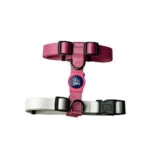 Peitoral H para Cachorros Shudog - Natu Rosa