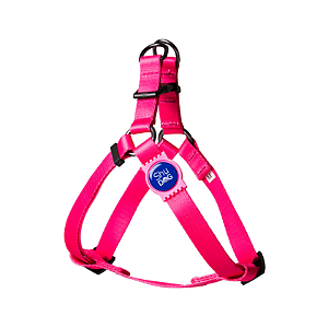 Peitoral Americano para Cachorros  - Impulso Rosa Neon