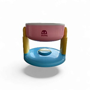 Comedouro ajustável com 3 níveis de altura e ventosa antiderrapante