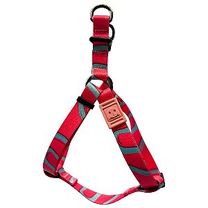 Peitoral Americano para cachorros - Square Rosa Neon