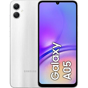 Smartphone Samsung Galaxy A05 128GB 4G Wi-Fi Tela 6.7" Dual Chip 4GB RAM Câmera Dupla + Selfie 8MP - Prata