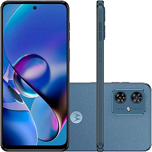 Smartphone Motorola Moto G54 5G 256GB Tela 6.5" 8GB RAM Câmera 50MP + 2MP Selfie 16MP - Azul Vegan Leather