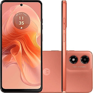 Smartphone Motorola Moto G04 4G 128GB Tela 6.6" 4GB RAM Câmera 16MP Selfie 5MP - Coral