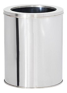 Lixeira 12 Litros Inox Com Aro 24x30 - Cozinha - Banheiro - Escritório