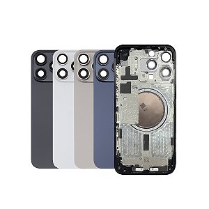 Carcaça iPhone 15 Pro Max 5G Completa + Botões e Adesivos