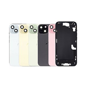 Carcaça iPhone 15 5G Completa + Botões e Adesivos