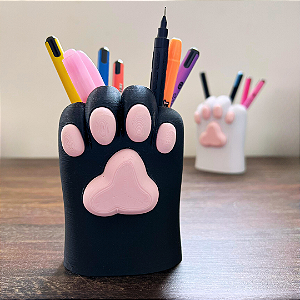 Porta caneta decoração em formato de patinha de gatinho