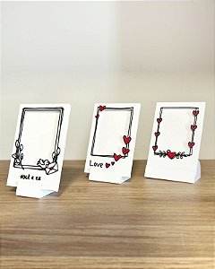 Molduras (Branco) para Fotos Instax Polaroid Namorados Romance