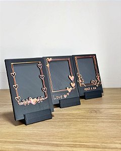 Molduras (Preto) para Fotos Instax Polaroid Namorados Romance