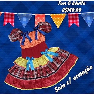 Vestido junina adulto