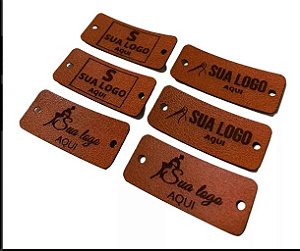 Etiquetas em couro sintetico