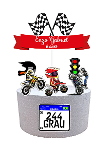 Topo de bolo simples motocross