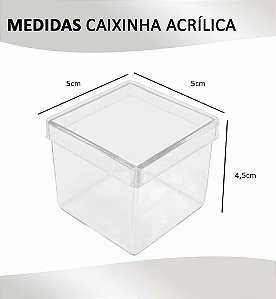 Caixinha Transparente 5x5cm Para Personalizar (50 Peças) (LB0303U50)