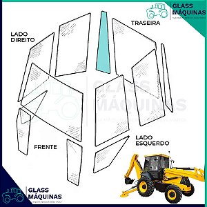 VIDRO CANTO TRASEIRO DIREITO JCB 3C 82780377