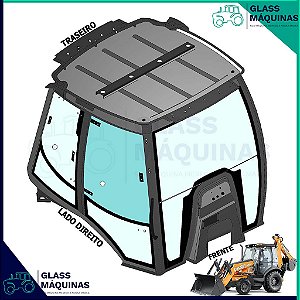 VIDRO DA PORTA SUPERIOR DIREITA CASE 580N 84261870