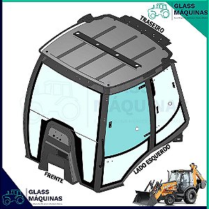 VIDRO DA PORTA SUPERIOR ESQUERDA CASE 580N 84261868