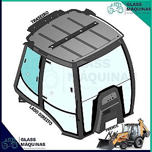 VIDRO SUPERIOR TRASEIRO DIREITO CASE 580N 84339225