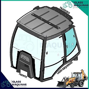 VIDRO SUPERIOR TRASEIRO ESQUERDO CASE 580N 84339224