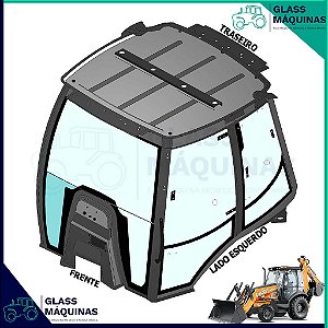 VIDRO PARABRISA FRONTAL INFERIOR DIREITO CASE 580N 448609A1