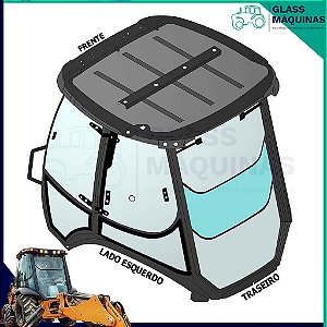 VIDRO VIGIA TRASEIRO MEIO CASE 580N 352209A1