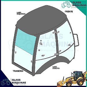 VIDRO VIGIA TRASEIRO SUPERIOR CATERPILLAR 416E 2290309 229-0309